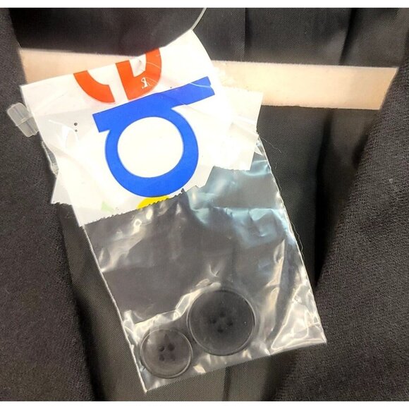 Chadwicks Womens Black 100% Wool Career Blazer Jacket Size 16 Classic Staple - Picture 8 of 10